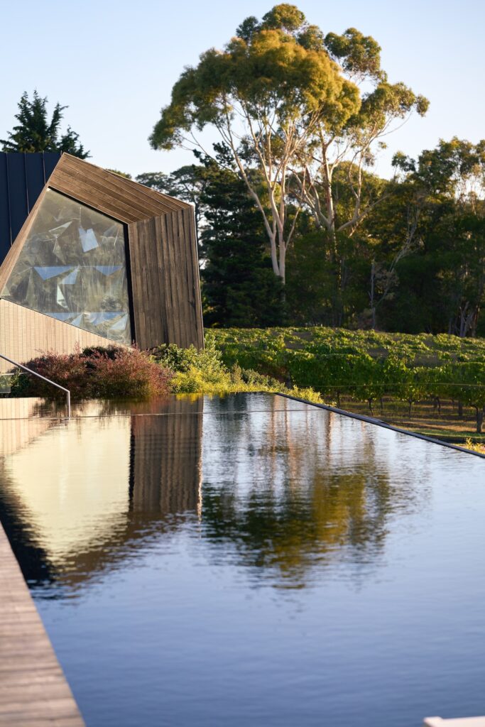 The infinity pool at Jackalope Hotel in the Mornington Peninsular